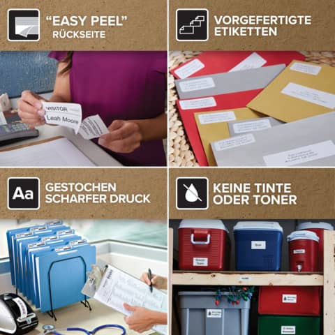 Rotoli da 260 etichette Dymo LabelWriter Indirizzi Estesi 89x36 mm bianco value Park da 24 rotoli - S0722390